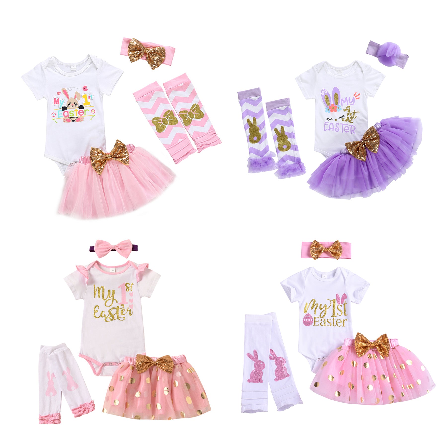 Easter Baby Suit Haki Set 4 Pcs