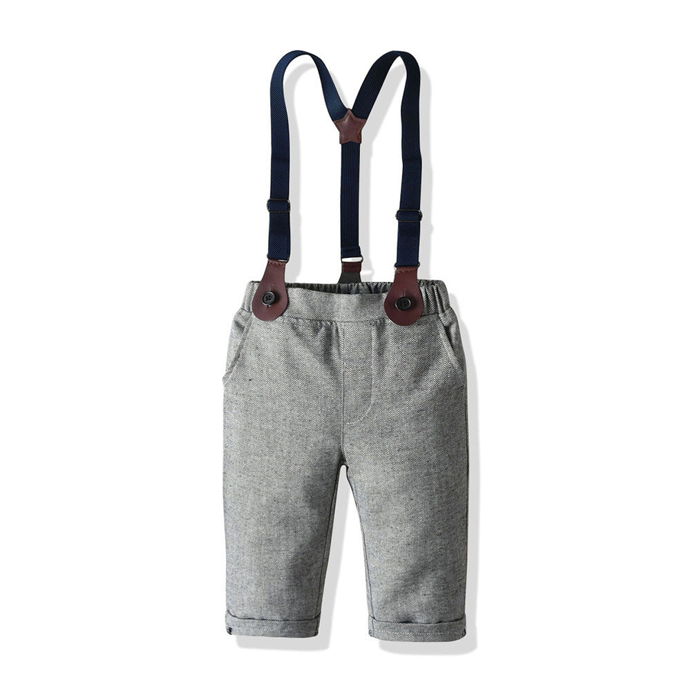 Kid Baby Boys Gentleman Suit Autumn Long Sleeve 3 Pcs Sets