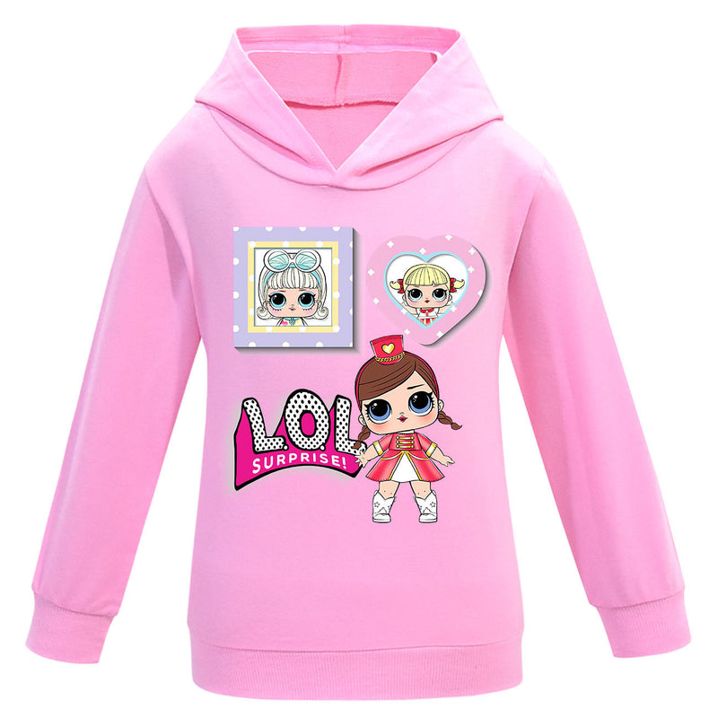 Kid Baby Surprise Doll Fashion Cartoon Girls Long-sleeved Casual Hoodie