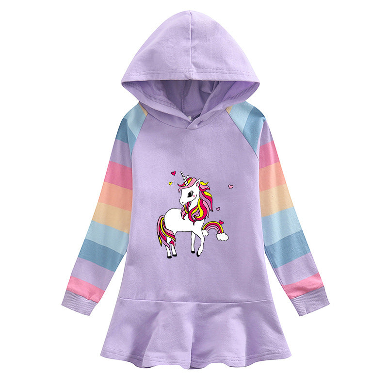 Kid Baby Little Girl Unicorn Cartoon Dresses