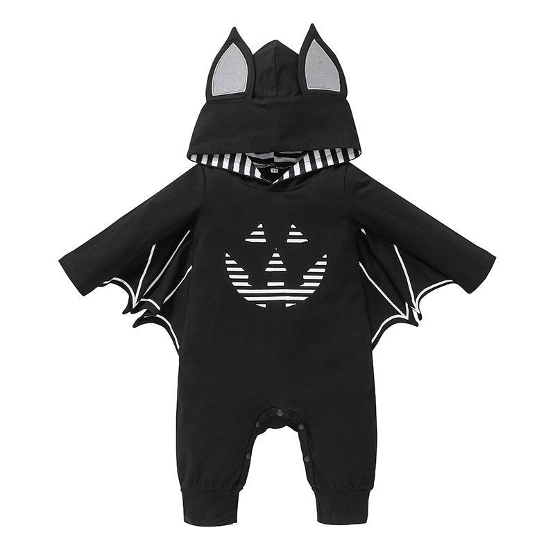 3M-3T Baby Halloween Cosplay Bat Patchwork Festival Rompers
