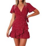 Family Matching Mother Daughte  Wave Point Wooden Loose Casual Dresses