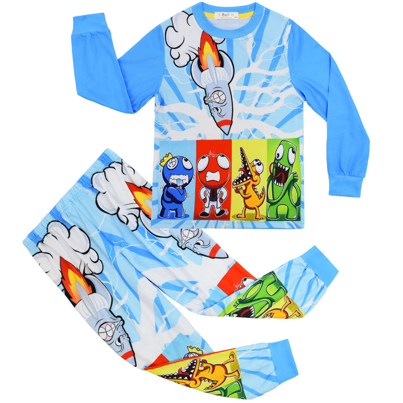 Kid Boy Long-sleeved Rainbow Friends Home Pajamas