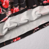 Family Matching Mother Daughter Long Sleeve Flower Print Dresses