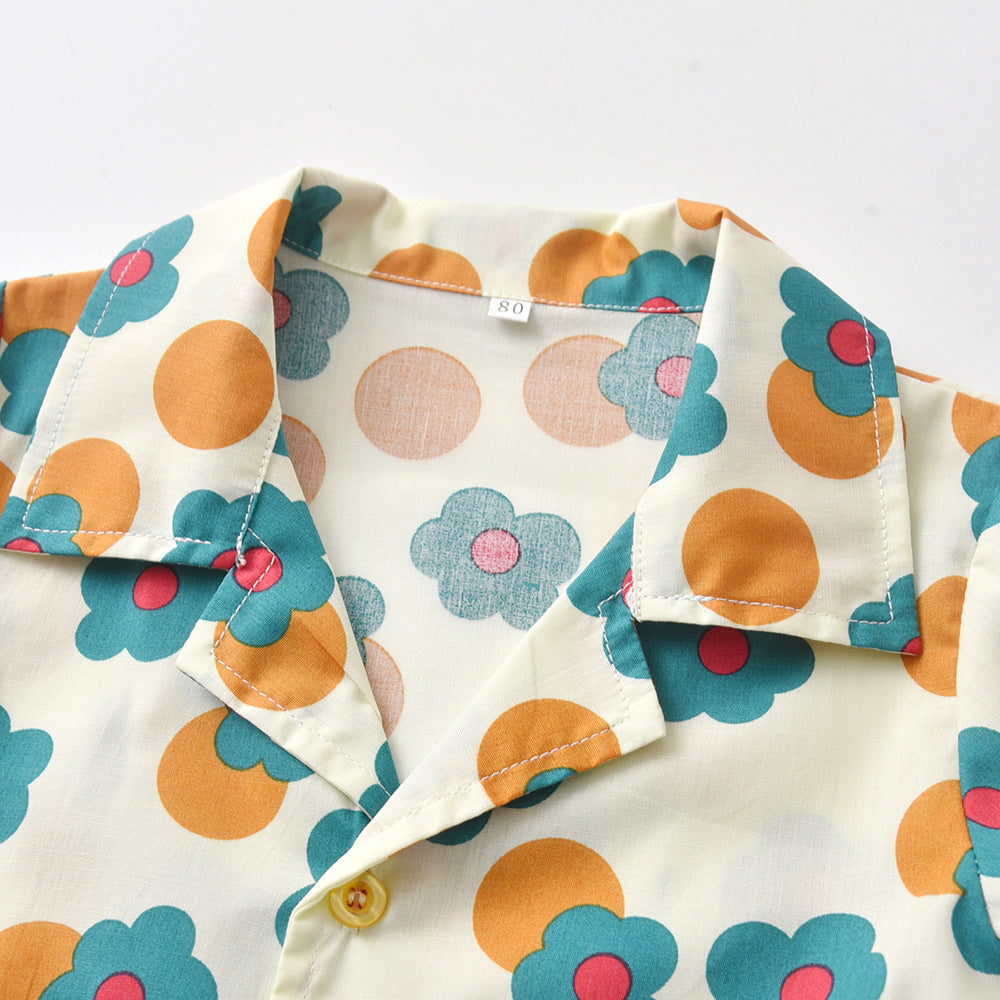 Kids Baby Floral Brother and Sister Family Matching Outfits 2 Pcs