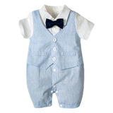 Baby Boy Gentleman Suit Climbing Suit With Hat 2 Pcs Sets
