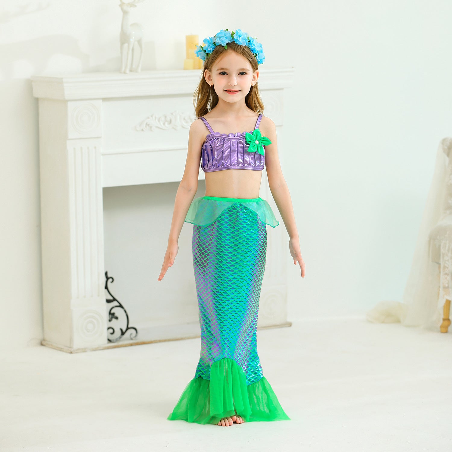 Kid Girl Mermaid Princess Spring Summer Mermaid Ball Swimsuits