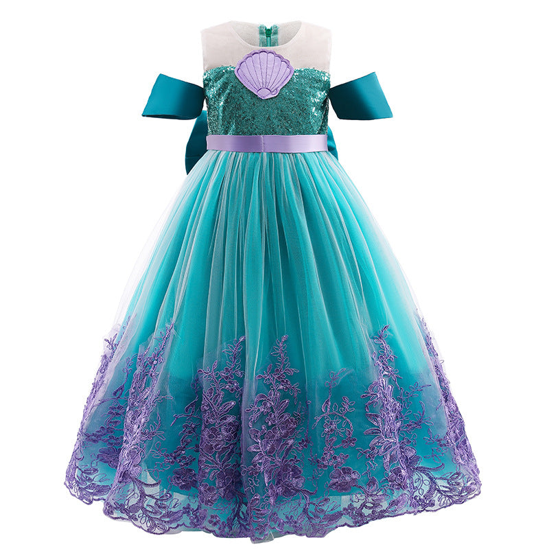 2-10T Kid Girl Princess Mermaid Halloween Fancy Carnival Dresses