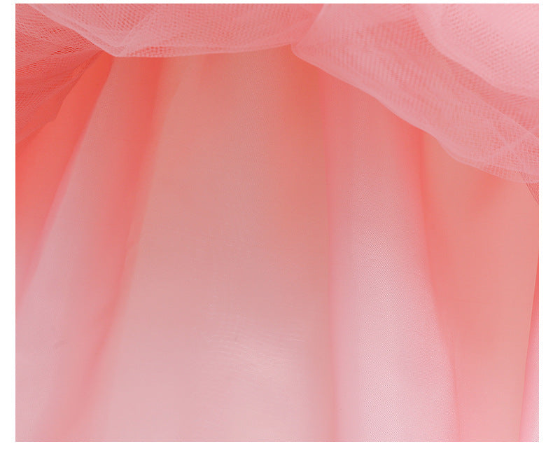 Baby Girl Sleeveless Performance Bow Gauze Princess Dresses