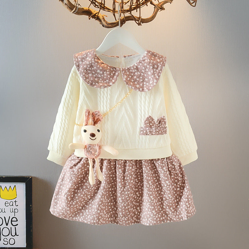 1-6Y Kid Baby Girl Cute Bunny Sets 2 Pcs