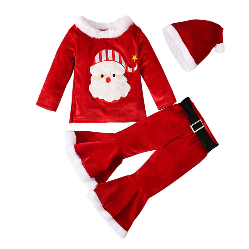 Baby Girl Christmas Long Sleeve 3 Pcs Set
