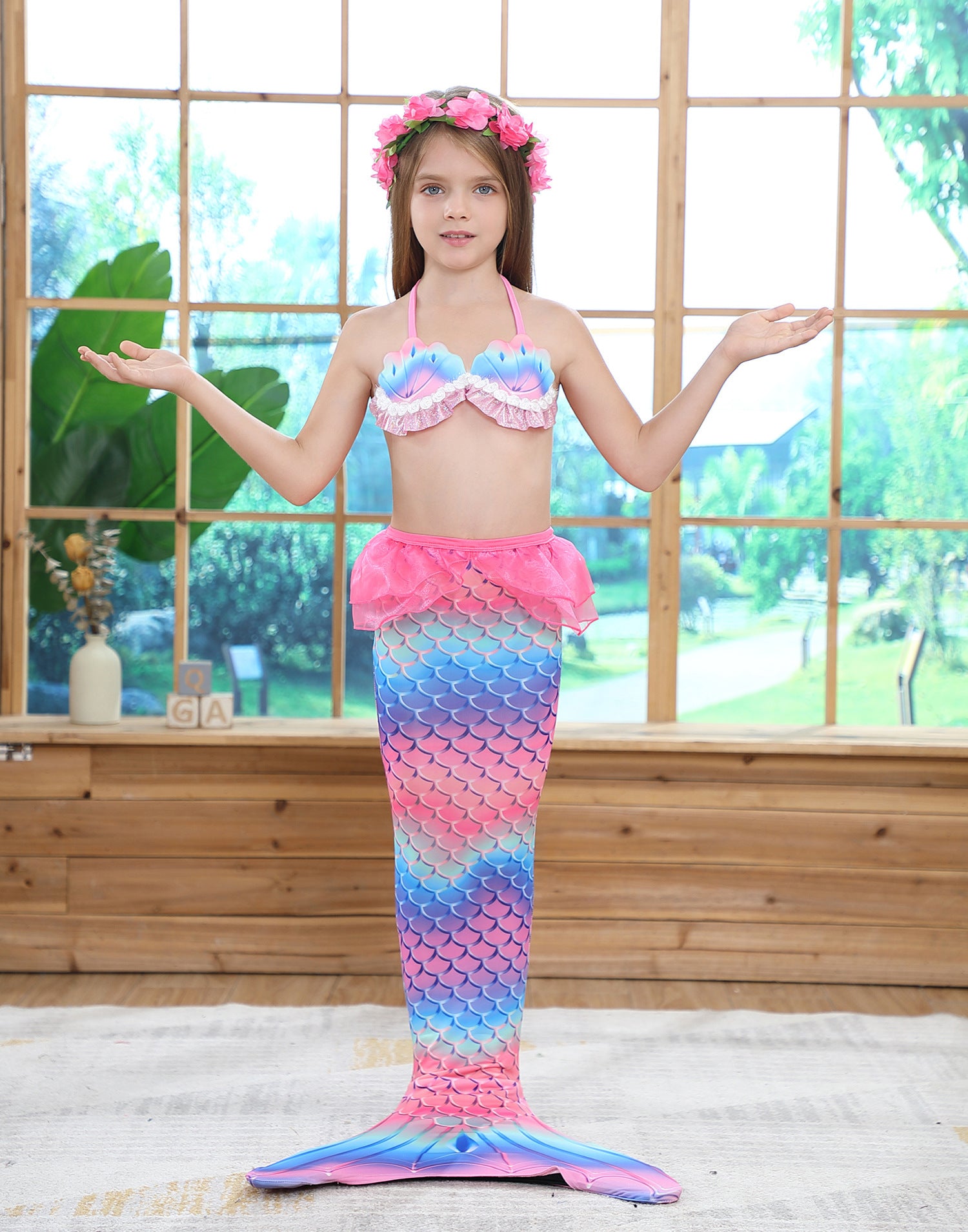 Kid Girl Mermaid Separate Bikini Swimsuit