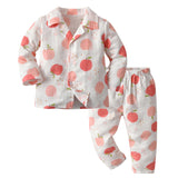 Kid Baby Girl Boy Pajamas Cartoon Long Sleeve Cotton Casual  2 Pcs Set