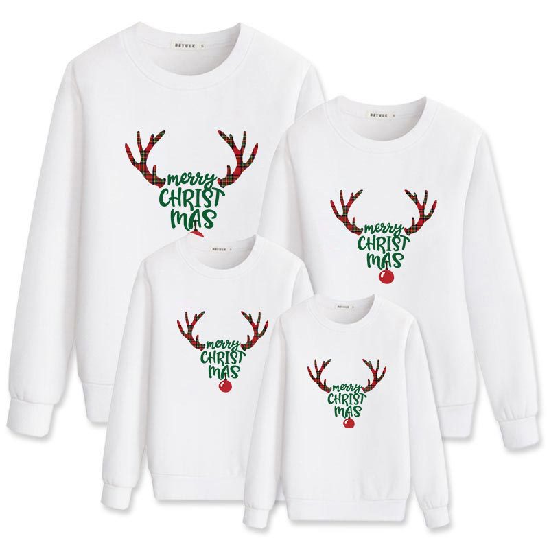 Family Matching Fashion Long-sleeved Crew Neck Shirts