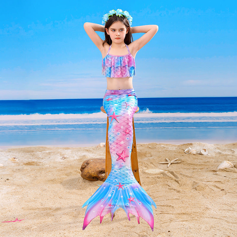 Kid Girl Mermaid Tail Spring Swimsuit
