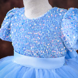 Kid Girl Princess Summer Korean Sequin Piano Dresses