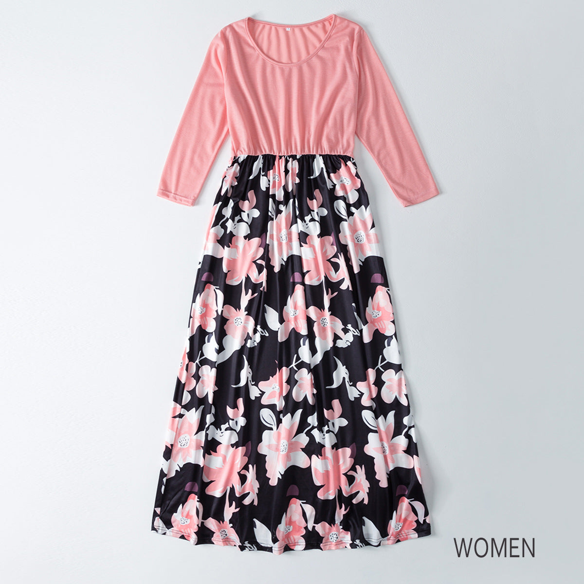 Family Matching Parent-child Mother Daughter Stitching Dress
