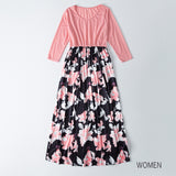 Family Matching Parent-child Mother Daughter Stitching Dress