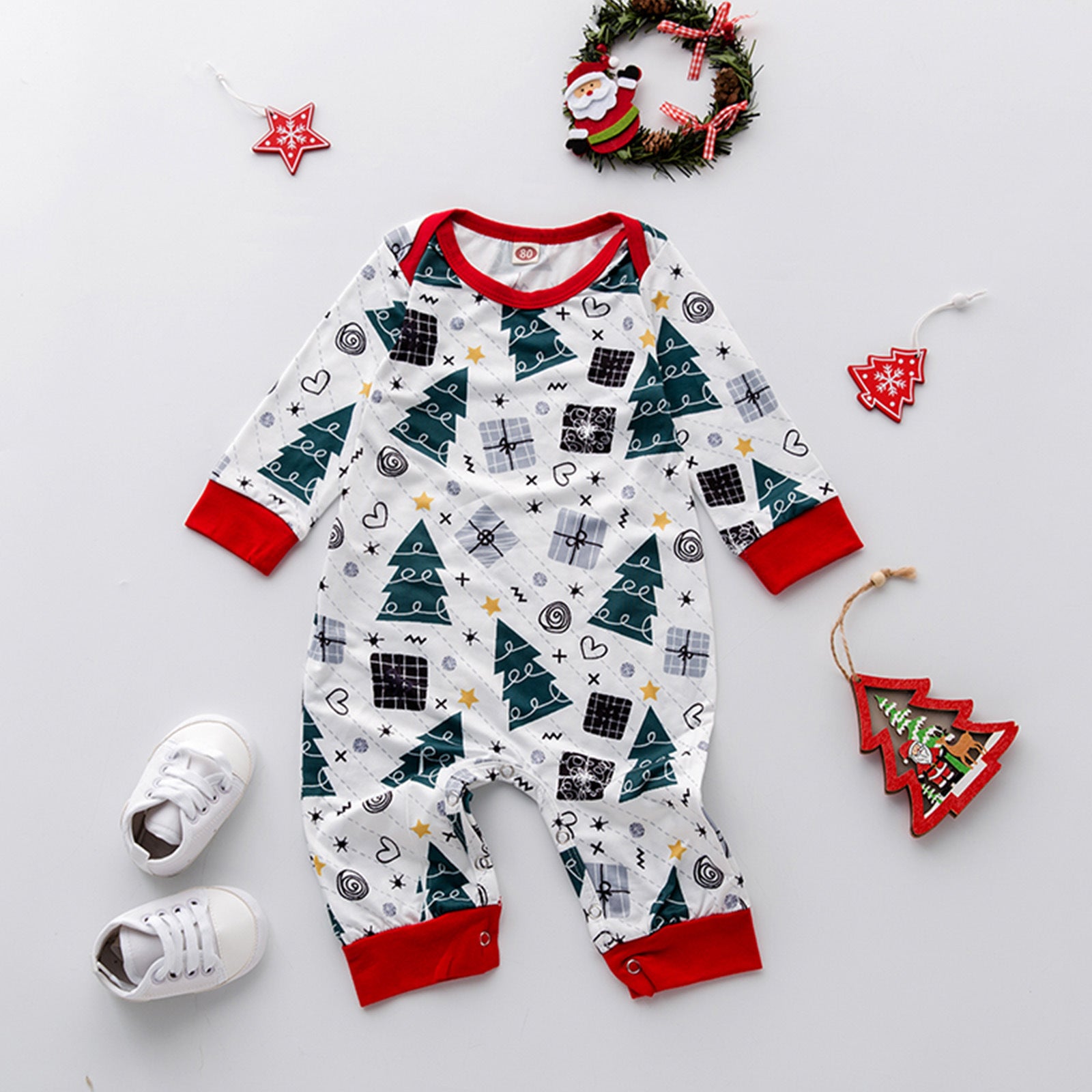 Family Matching Christmas Parent-child Pajamas Suits