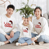 Family Matching Christmas Round Neck Warm Long Sleeved Shirts