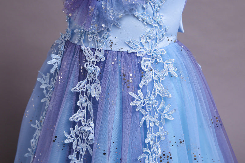 Kid Girl Princess Flower First Birthday Wedding Gradient Dresses