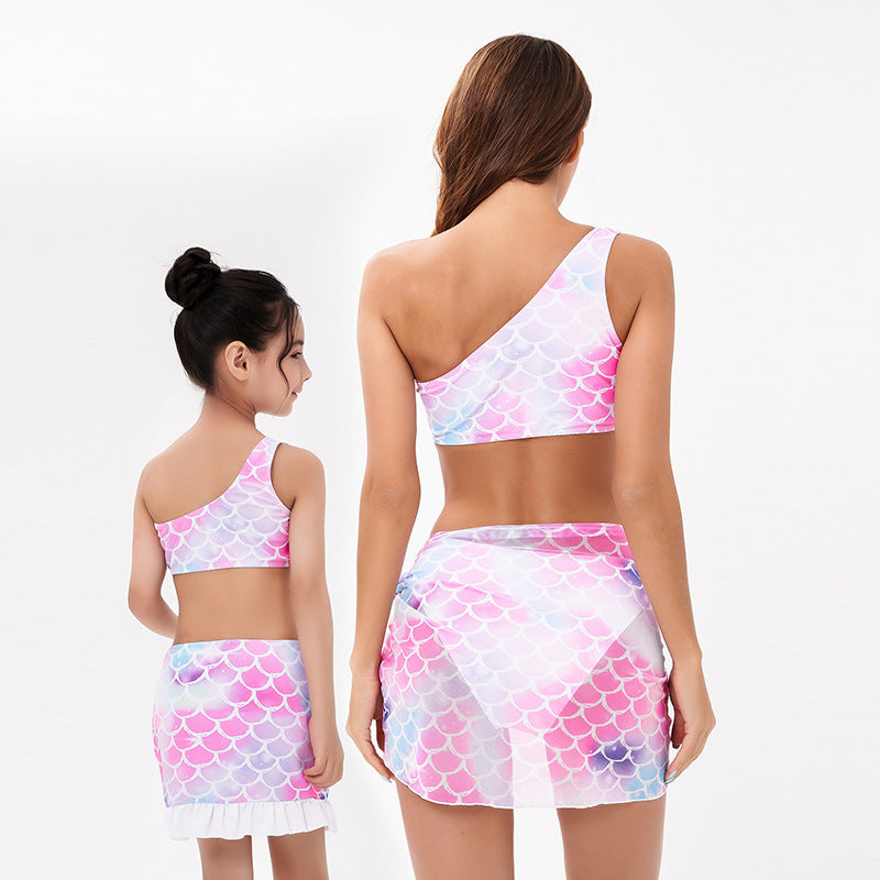 Family Matching Mother-daughter Swimsuit Beauty Fish Bikini