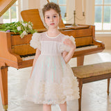 Kid Girls Summer Flower Elegant Wedding Tutu Gown Sequin Birthday Princess Dresses