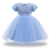 Kid Girl Princess Sequined Party Birthday Formal Dresses