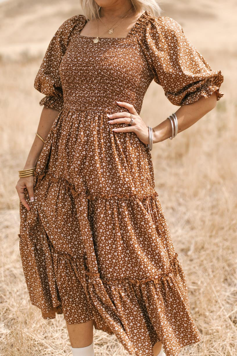 Family Matching Parent-child Bohemian Long Square Collar Dresses