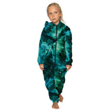 Kid Boy Girl Jumpsuit Loose Sky Digital Printed Zipper Rompers