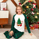 Family Matching Parent-child Christmas Loungewear Green Plaid Pajamas