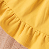 Infants Baby Girls Cut olid Color Strap New Summer 2 Pcs Set