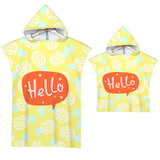 Kids Baby Tropical Fruit Microfiber Hooded Beach Towel Quick-Dry Wearable Pajamas