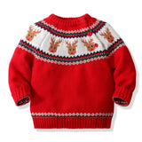 Kid Baby Boy Girl Christmas Elk Pullover Sweater