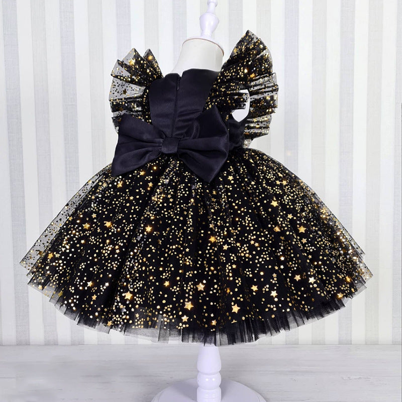 Kid Baby Girl Christmas Popular First Year Mesh Princess Dress