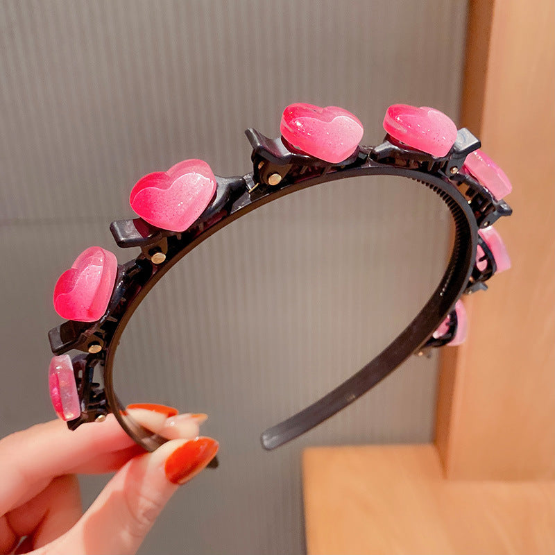 Kid Girl Braided Headband Clip Cute Cartoon Headwear