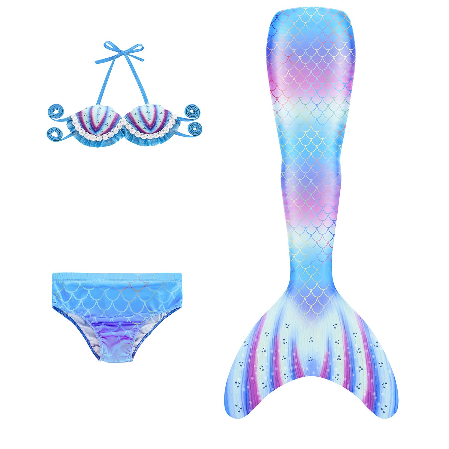 Kids Girl Ghnatygren Mermaid Bikini Split Swimsuit