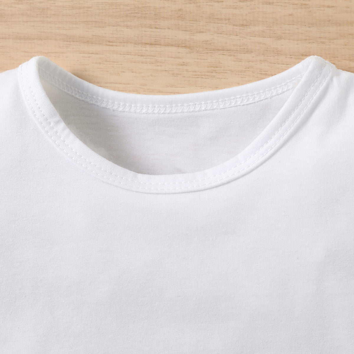 Kid Baby Girl Round Collar Bubble Sleeves Camouflage 2 Pcs Sets