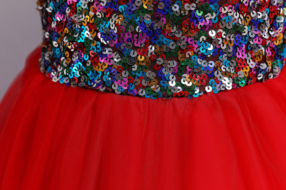 Kid Baby Girl Princess Sequins Sleeveless Flower Wedding Christmas Dresses