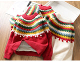 Kid Baby Girl New Year Retro Cashmere Sweater