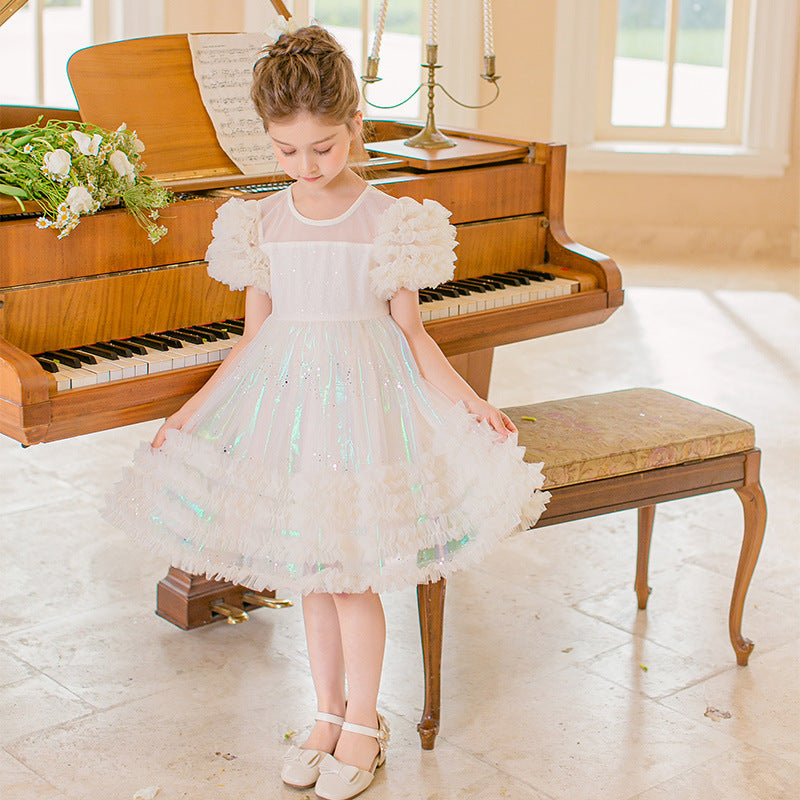 Kid Girl Princess Summer Fluffy Gauze Dresses