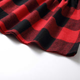 Family Matching Mother Daughter Plaid Christmas Autumn Dress