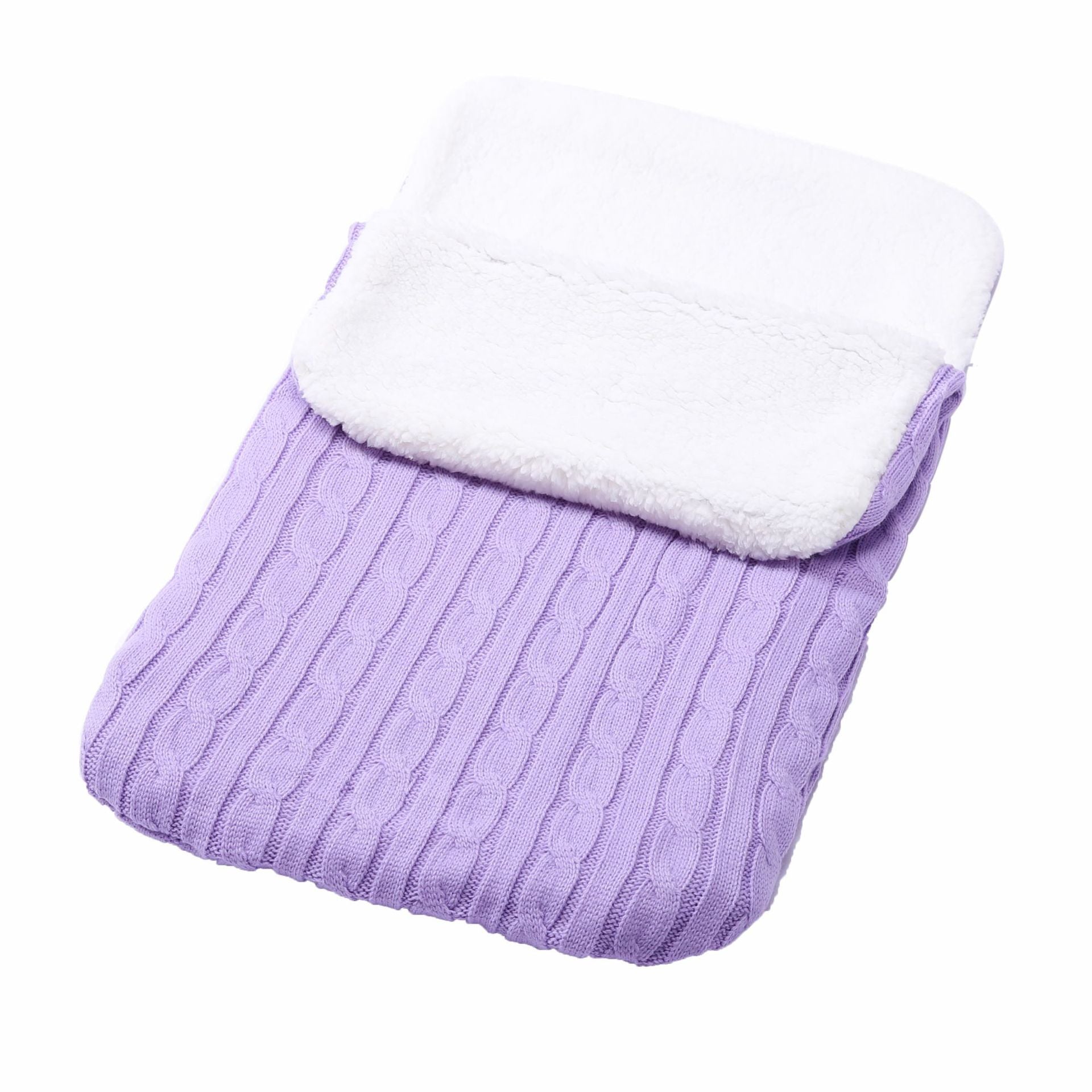 Baby Fleece Sleeping Thickened Knit Warm Wool Trolley Pajamas