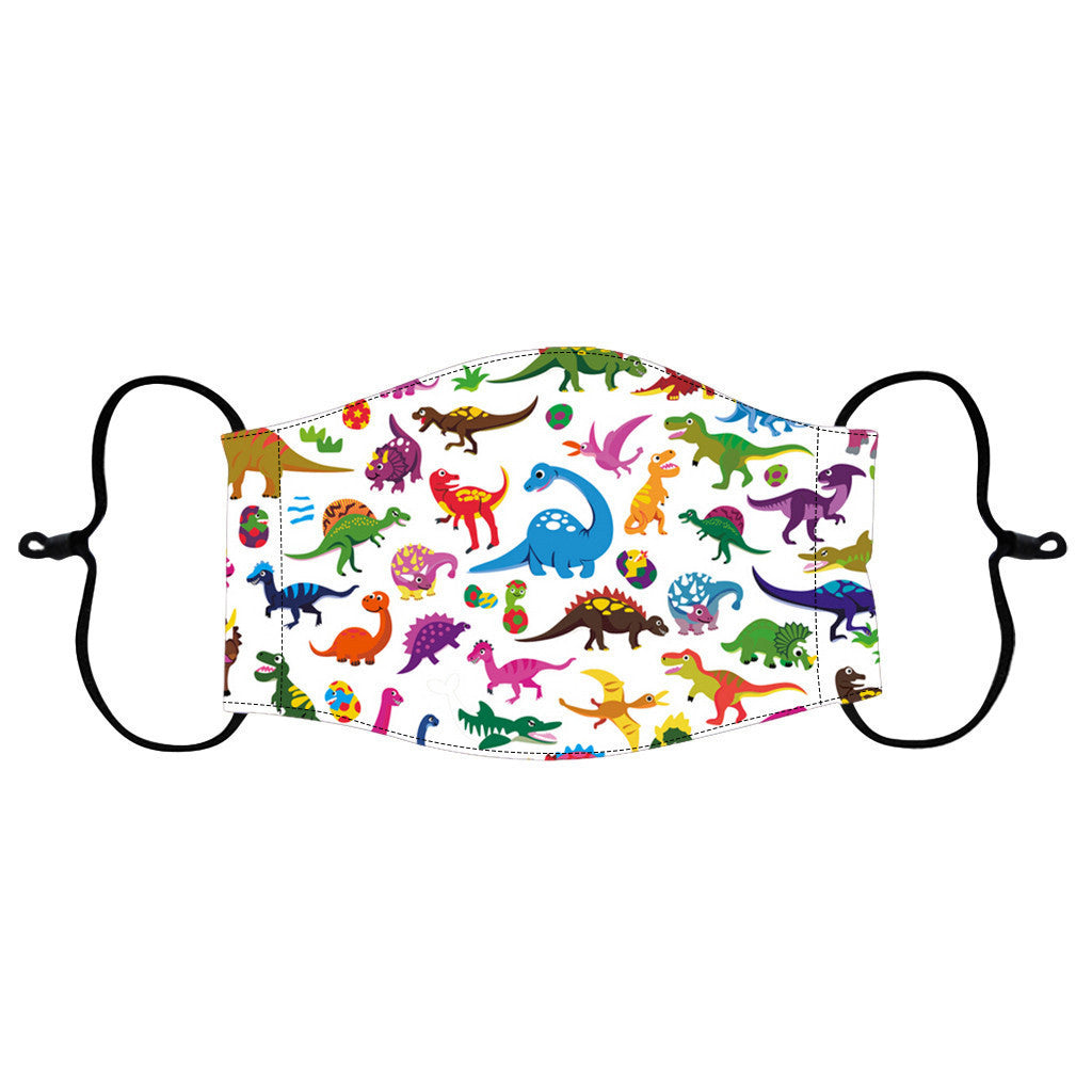 Kid Dinosaur Star Cotton Washable Pluggable Filter Cotton Fashionable 3D Mask
