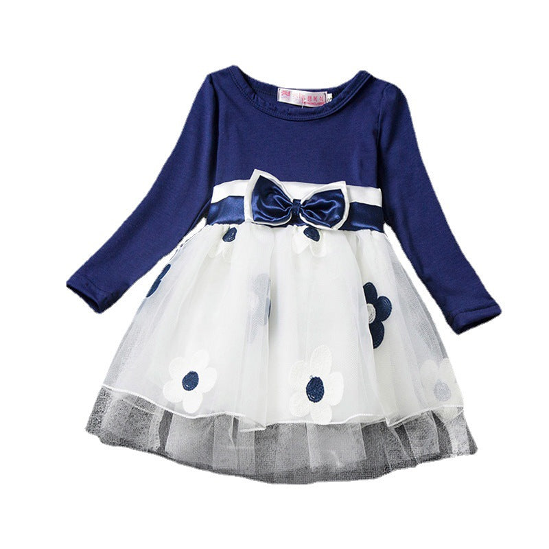 0-24M Winter Long Sleeve Baby Girls Christening Birthday Toddler Dress
