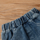 Kid Baby Girl Long Sleeve Jeans Hole Suit Spring Stripe 2 Pcs Sets