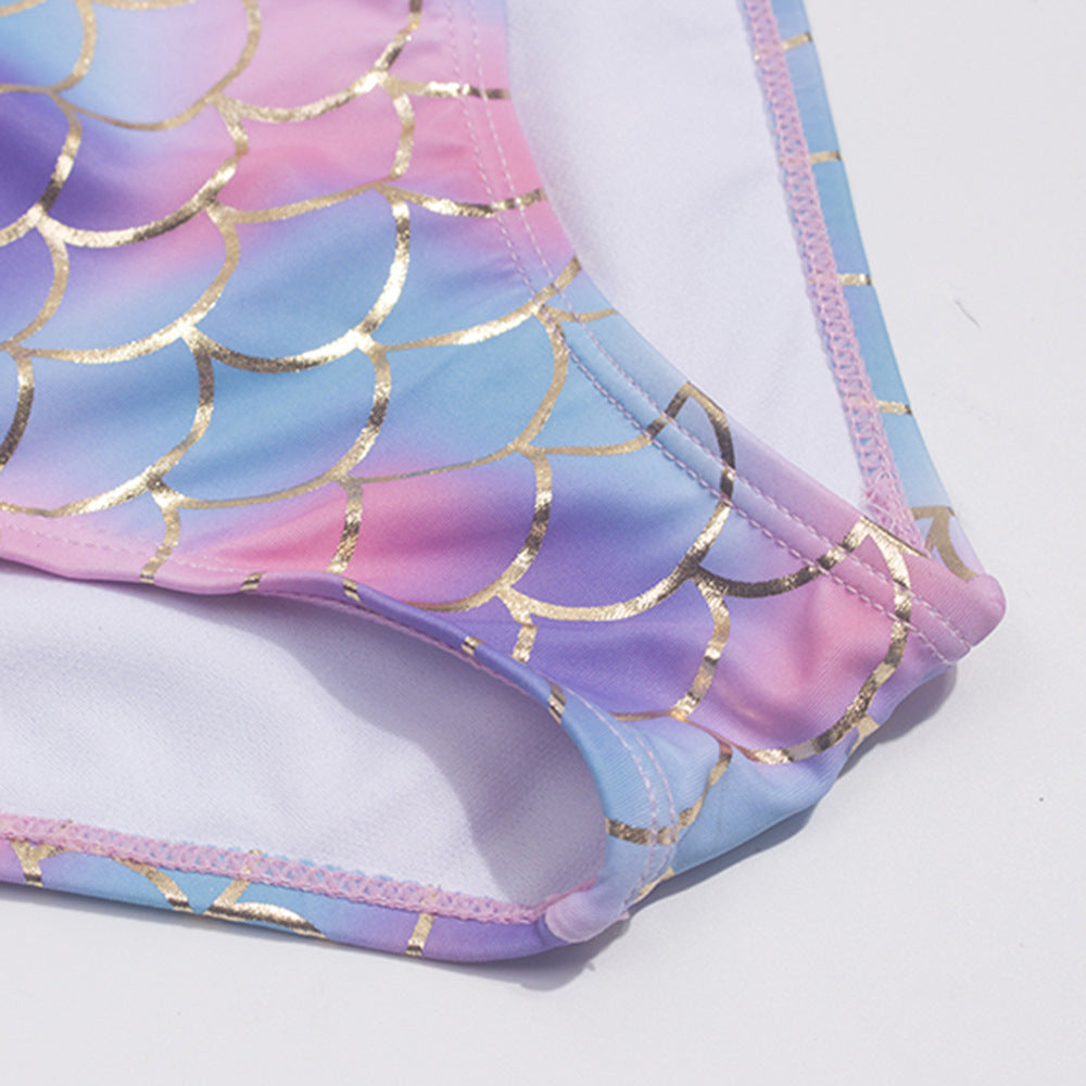 Kid Girl Mermaid One-piece Shell Sequin Swimsuit