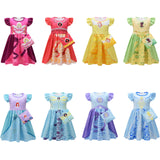 Kid Girl Halloween Plays Costume Party Casual Dress 2 Pcs