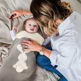 Solid Color Baby Knit Rabbit Button Sleeping Outdoor Cart Wool Pajamas