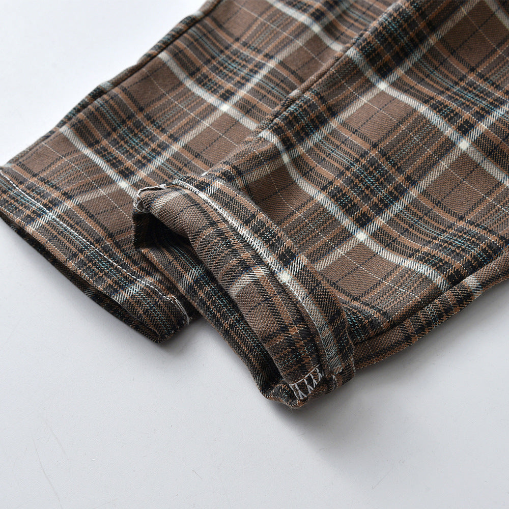 Kid Baby Boys Fall Plaid Suits 3 Pcs Sets